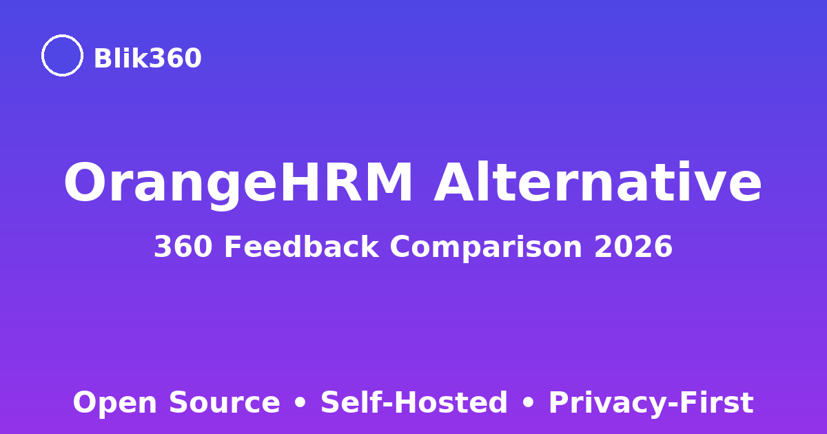 OrangeHRM Alternative — 360 Feedback Comparison 2026